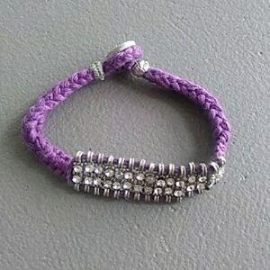 American Eagle Outfitters Purple and Silver Bracelet